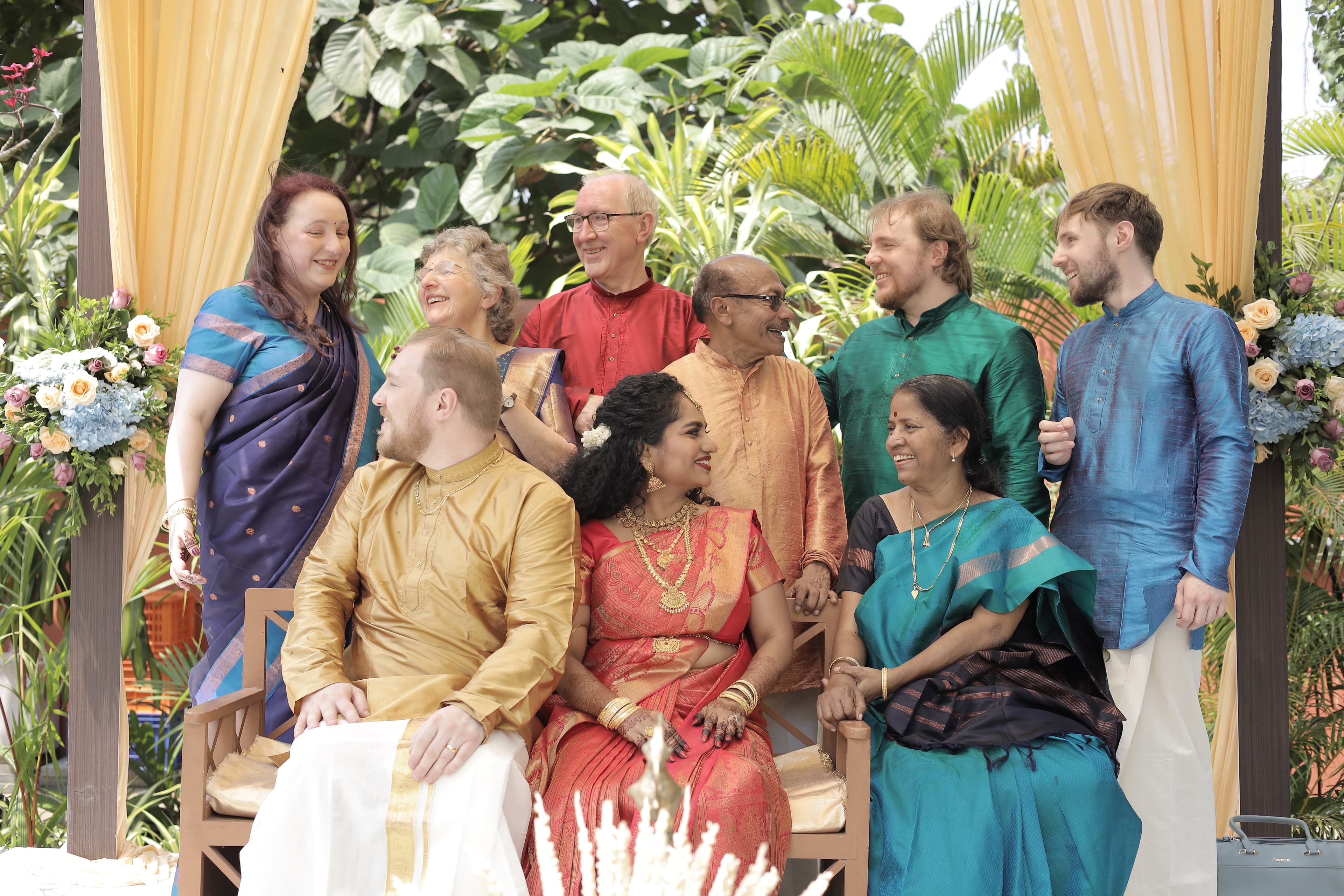 David and Lakshmi with their families